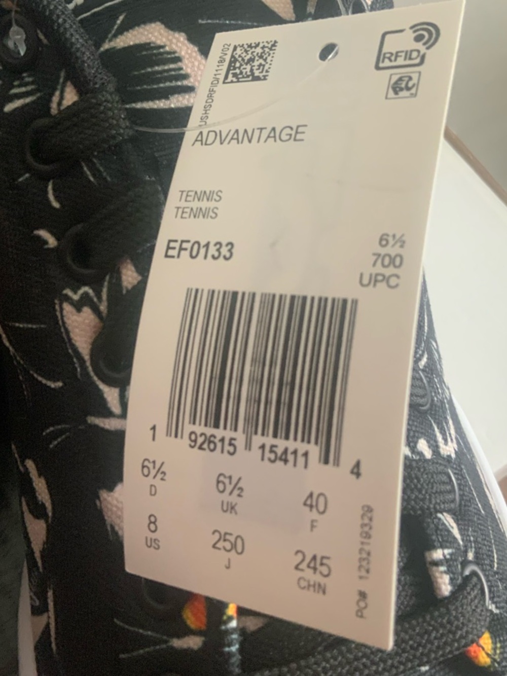 Adidas x Farm Rio Court Sneakers Women’s Size 8. Black Butterfly Print Tennis - Picture 6 of 8
